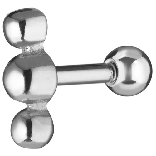 Штанга в хеликс с тремя шариками из серебра PA079-01