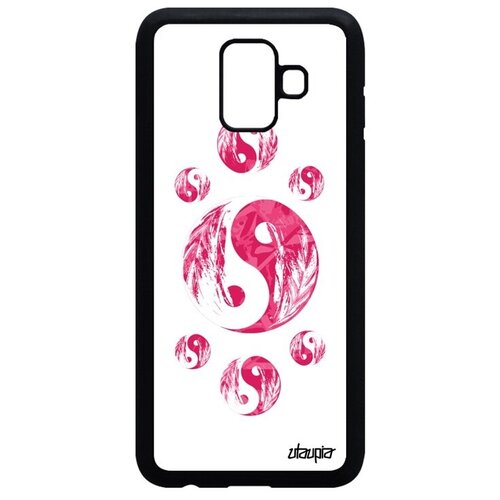 фото Защитный чехол на смартфон // samsung galaxy a6 2018 // "инь и ян" черное и белое пять стихий, utaupia, белый