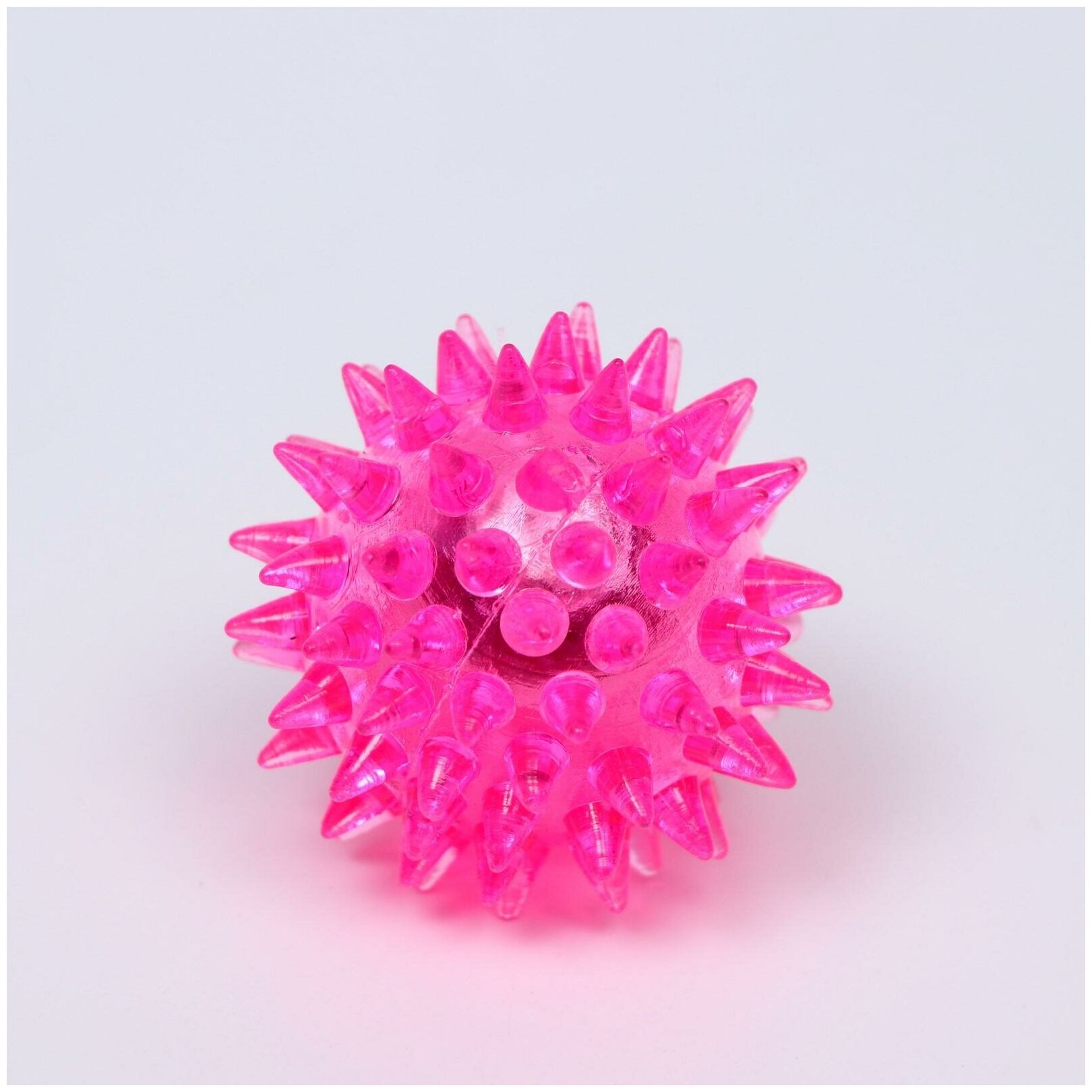 Пижон Мяч светящийся для животных малый, TPR, 4,5 см, розовый - фотография № 1