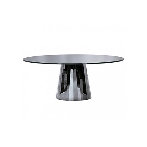 Столик в стиле Pli Side Table by ClassiCon (Черный оникс овальный 800*700*420 мм)