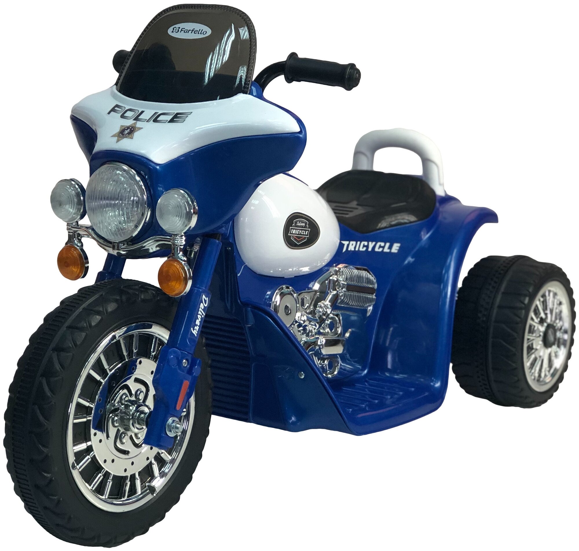 Электромобиль детский трицикл HL404 (Синий)