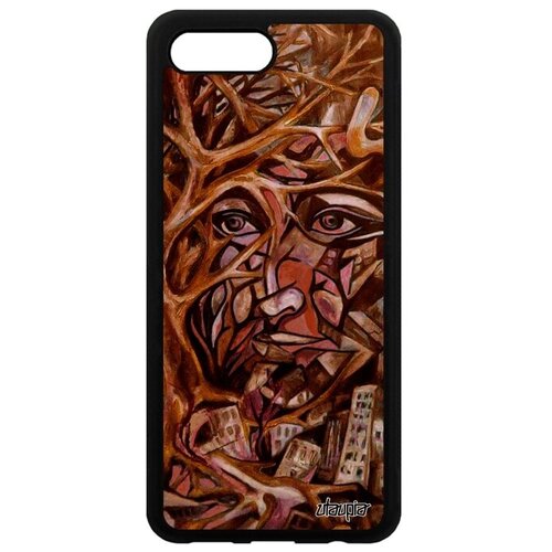 фото Противоударный чехол на телефон // honor 10 // "взгляд" женщина лицо, utaupia, светло-коричневый