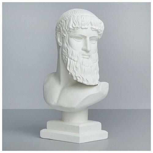 Мастерская Экорше Гипсовая фигура известные люди: Бюст Зевса - Посейдона, 17 х 9 х 29 см