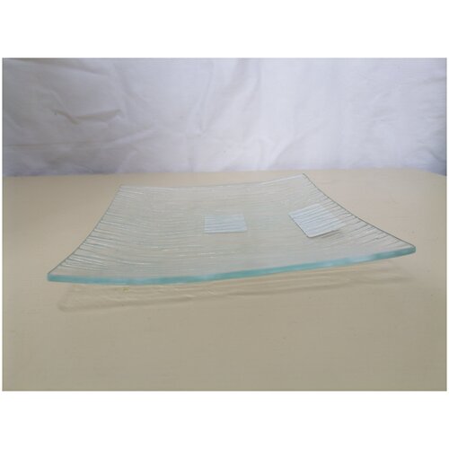 Тарелка десертная стекло 20*20 см.