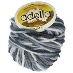 Пряжа Emma Adelia цвет 09 т. серый-св. серый, 3шт*(50м/50г), 80% акрил, 20% шерсть - изображение