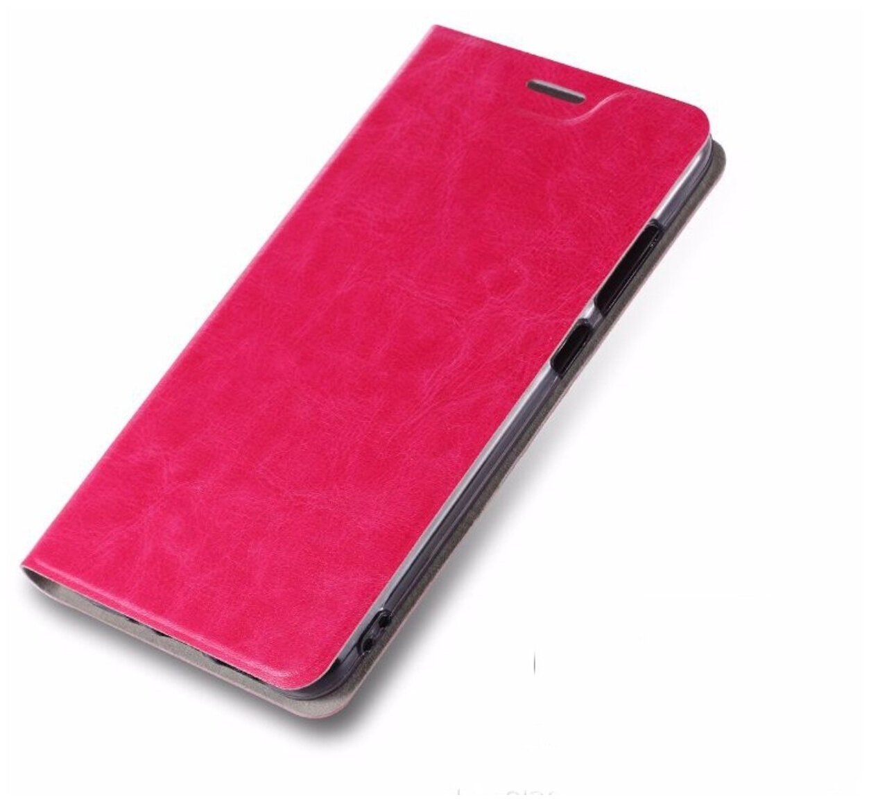 Чехол-книжка MyPads для ASUS ZenFone Live ZB501KL водоотталкивающий с мульти-подставкой на жёсткой металлической основе розовый