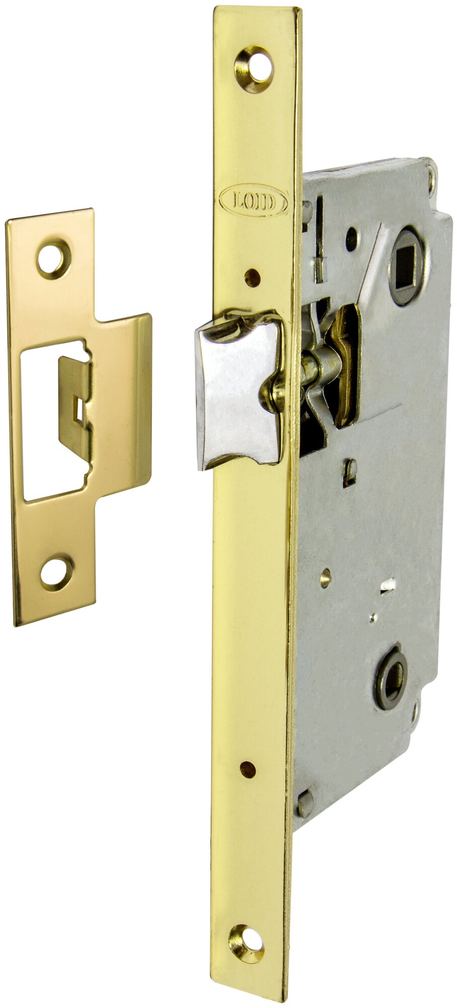 фото Врезной замок сантехнический Loid 2056 B PB Золото (межосевое 90 мм)