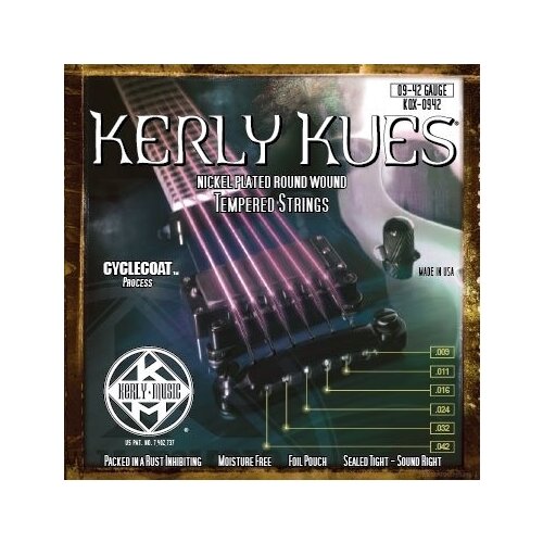 Струны для электрогитар Kerly KQX-0942 Kues Nickel Tempered