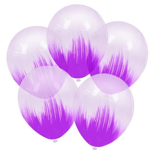 фото Шар латексный 12" браш, сиреневый хрусталь, кристалл, набор 5 шт. 7434206 орбиталь