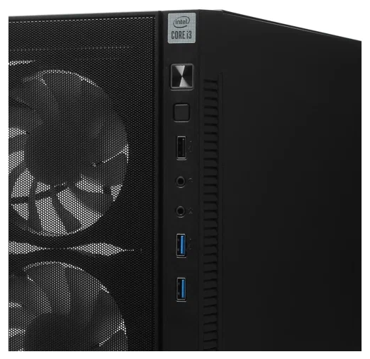 Игровой компьютер S-03 ( i3-10100F / GT 1030 / 16GB / 512GB SSD / 600W / W10), черный
