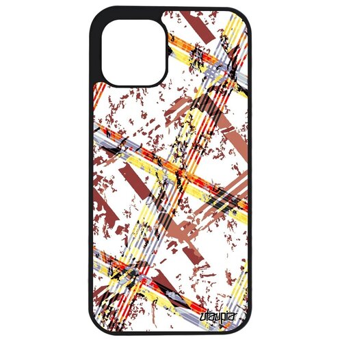 фото Дизайнерский чехол на мобильный // iphone 12 // "тартан плитка" ромб геометрический, utaupia, цветной