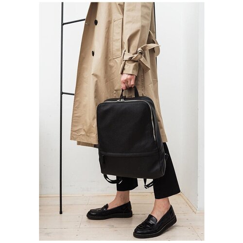 фото Рюкзак saaj, фактура гладкая, черный