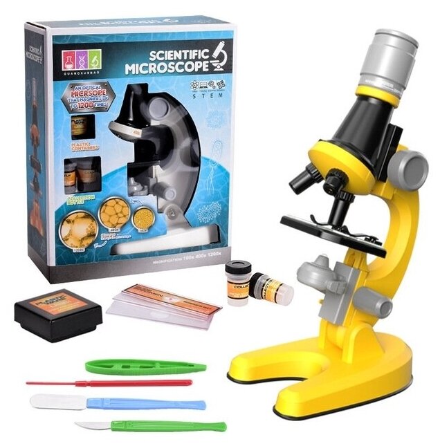 Детский научный биологический микроскоп "Scientific Microscope" домашний лабораторный набор