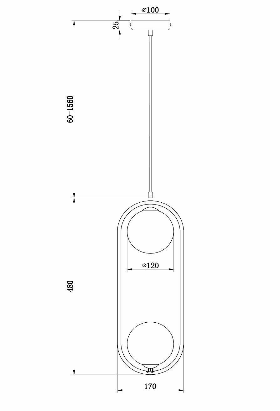 Подвесной светильник Maytoni Ring MOD013PL-02W