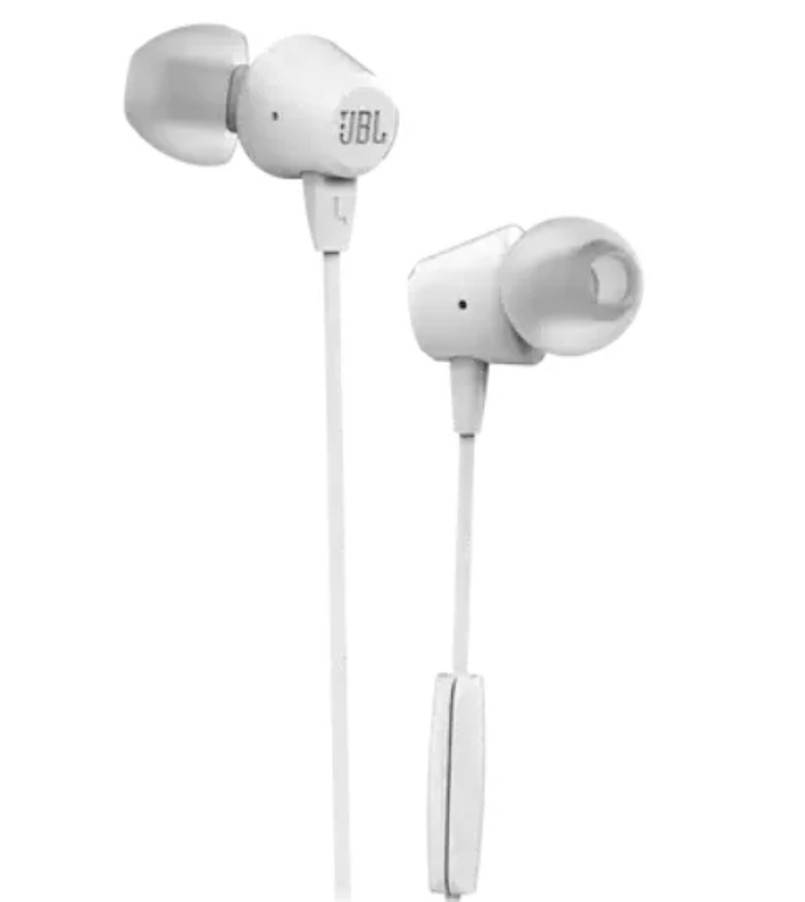 Наушники JBL C50HI, mini jack 3.5 mm, white