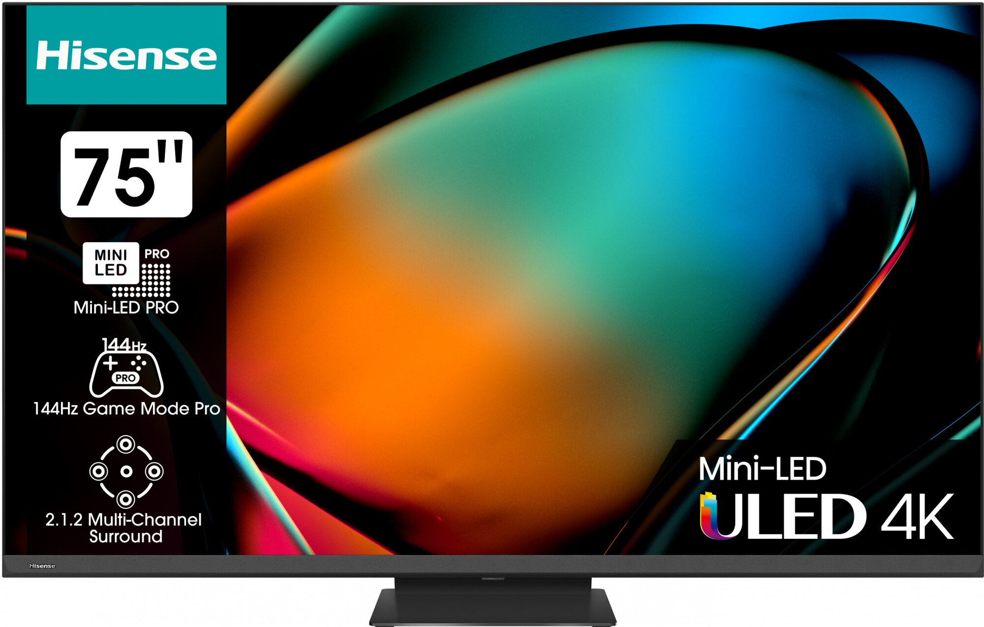 HISENSE Телевизор LED Hisense 55" 55U8KQ темно-серый 4K Ultra HD 120Hz DVB-T DVB-T2 DVB-C DVB-S DVB-S2 USB WiFi Smart TV 55U8KQ