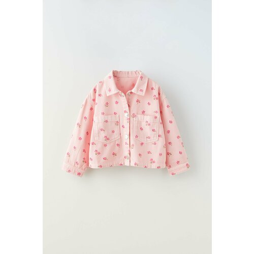 Рубашка Zara,  для девочек, хлопок, размер 12-18 months (86 cm), розовый