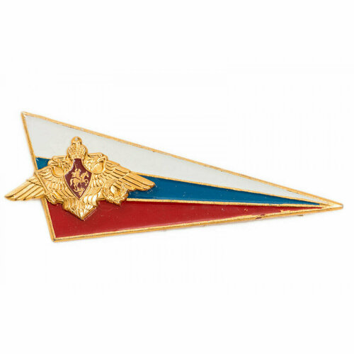 Угол-флаг триколор с орлом средний аксельбант дмб цветной с металлическим орлом рф и кистями триколор