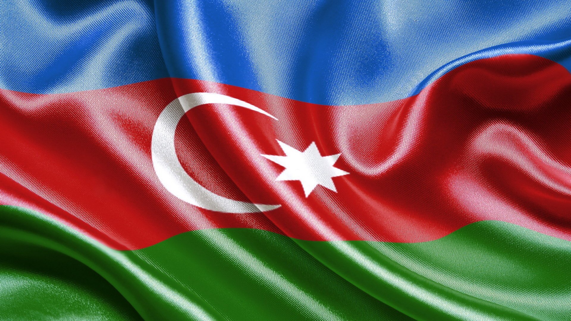 Флаг Азербайджана 90*135 см из качественного полиэфирного шелка