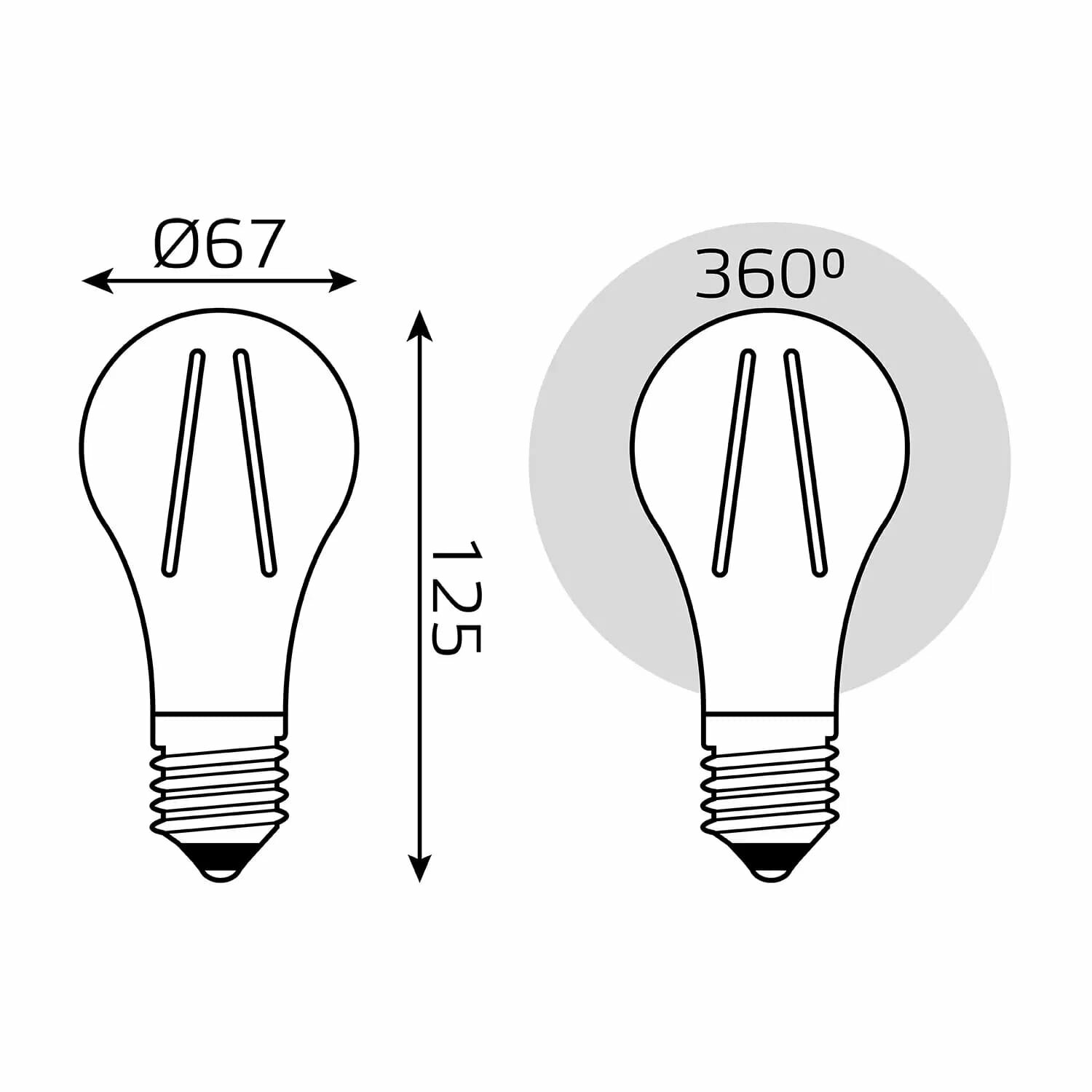 Лампа светодиодная gauss 102902126, E27, A70, 26 Вт, 2700 К - фотография № 7
