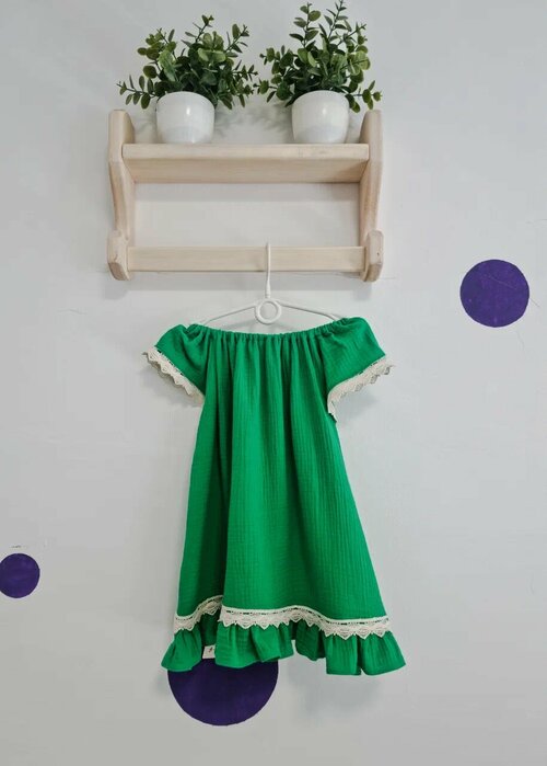 Платье размер 4-5 лет, зеленый