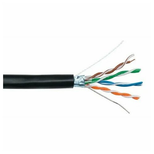 Neomax Кабель NM721032-P F UTP cat.5e 4x2x0.46, 25 AWG, медь, внешний, PE, 305м, черный