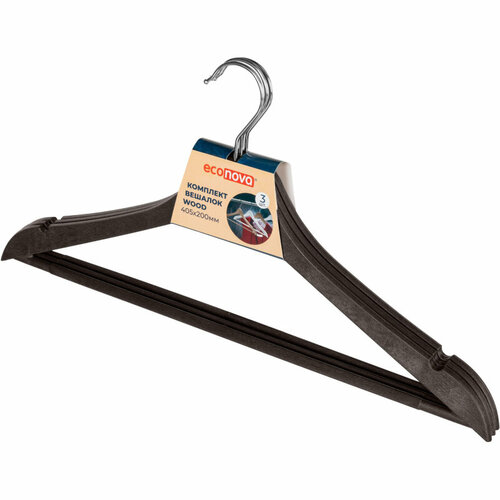 Вешалка-плечики _BP WOOD 411243914 Р48-50 коричневый 3 штуп 878₽