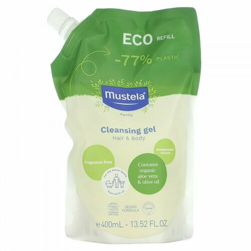 Mustela, Cleansing Gel, Hair & Body, 13.52 fl oz (400 ml)