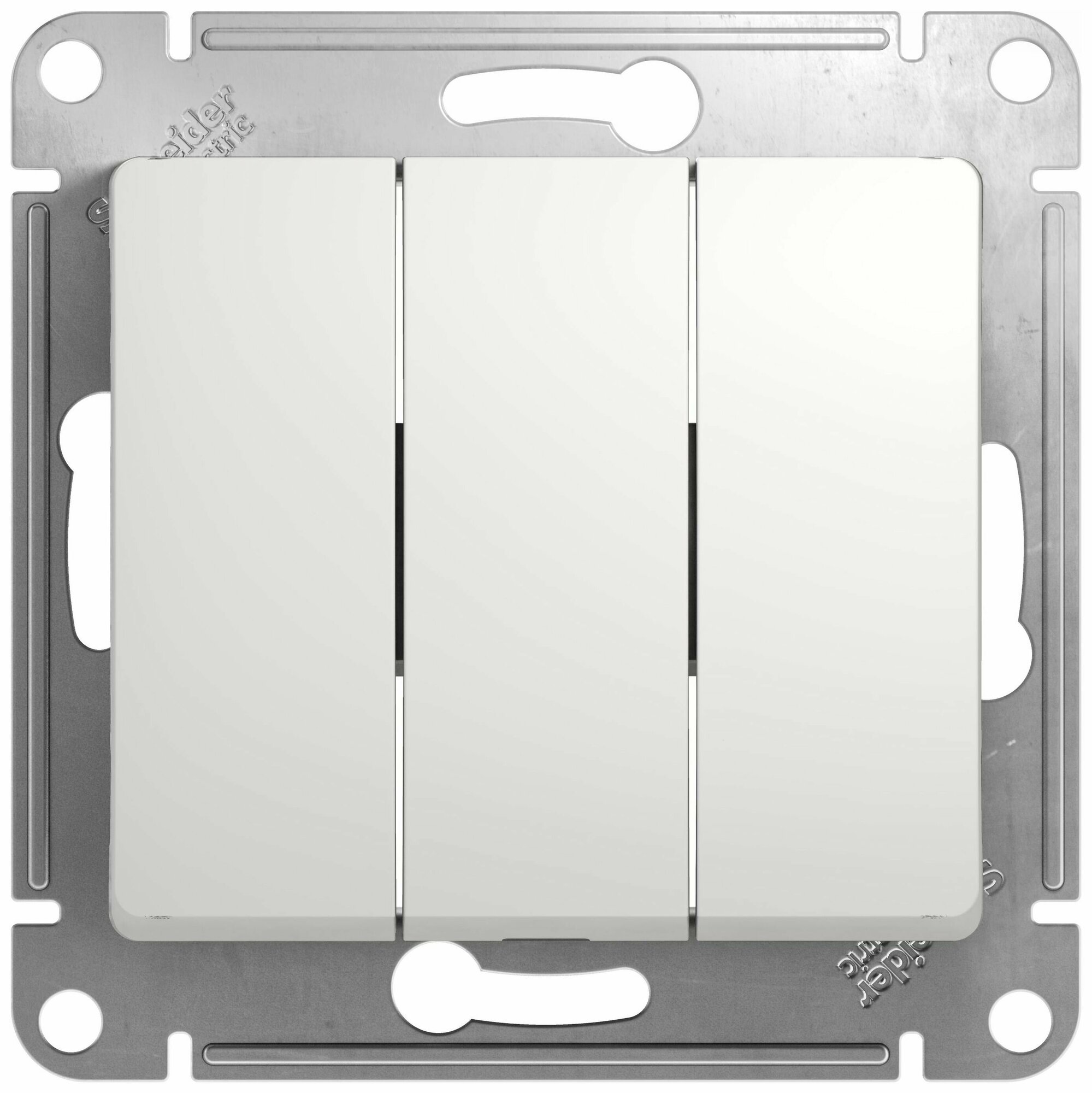 Трехклавишный выключатель Schneider Electric Glossa для скрытой установки