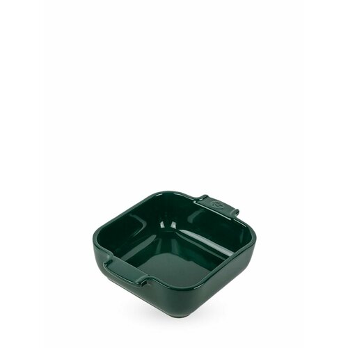 фото Форма для запекания керамическая квадратная peugeot appolia forest green, 18 см, 660 мл, зеленая