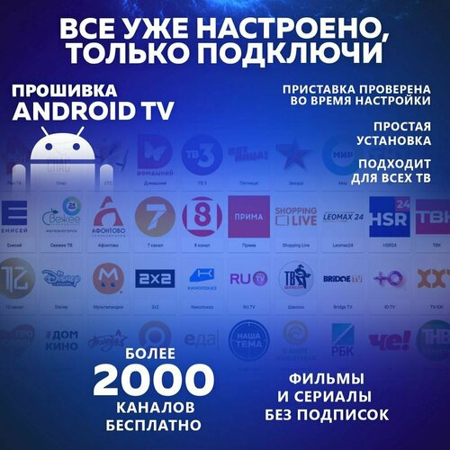 Смарт ТВ приставка Z6 ATV с голосовым пультом 358900₽