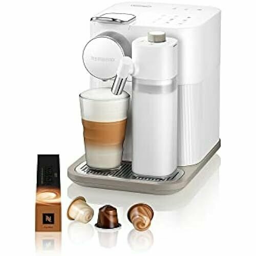 Кофемашина Nespresso DeLonghi EN640 W Gran Lattissima с автоматической системой приготовления молока давление 19 бар 1400 Вт белый 6596400₽