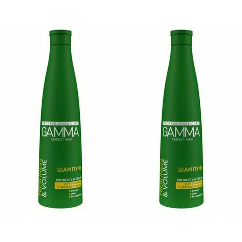 Шампунь GAMMA Perfect Hair для волос склонных к жирности, Свежесть и Объем, 350 мл, 2 шт