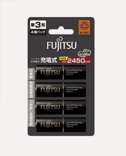 Изображение товара Аккумулятор Fujitsu AA 2450mAh Ni-Mh 1.2v HR-3UTНC(4B), 4шт, аналог Eneloop PRO