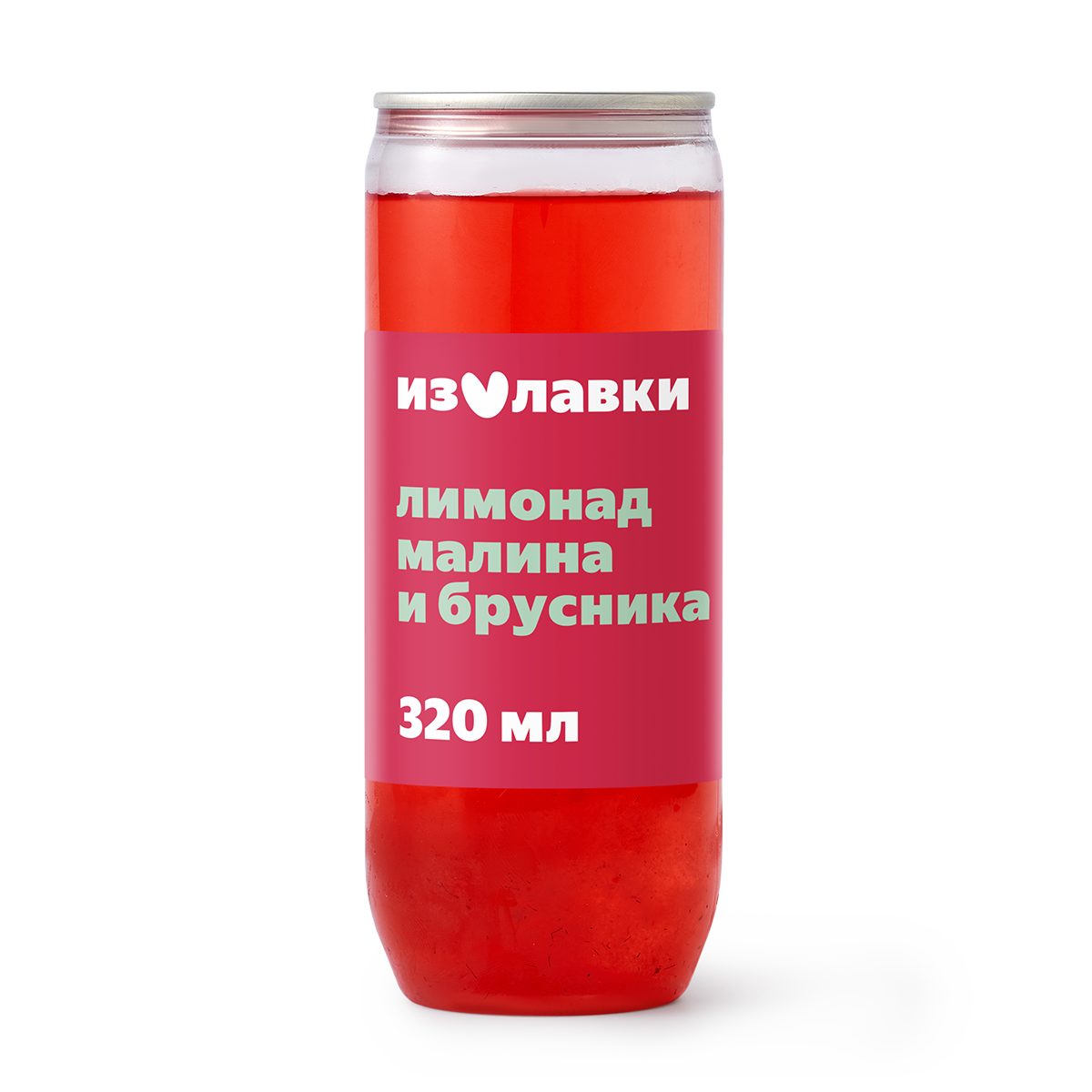 Лимонад Из Лавки "Малина-Брусника", с соком, 0,32 л, пластиковый стакан