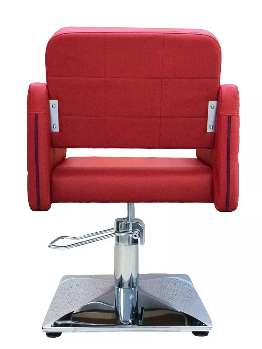 Кресло парикмахерское А02NEW квадрат красное — фото 1