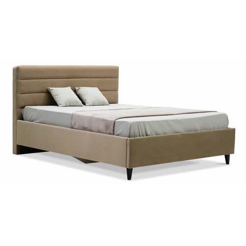 Двуспальная кровать Толедо 160х200 с подъемным механизмом Ладья с мягким изголовьем для дома и спальни ортопедическое основание ящик для белья Confetti Latte 29990₽