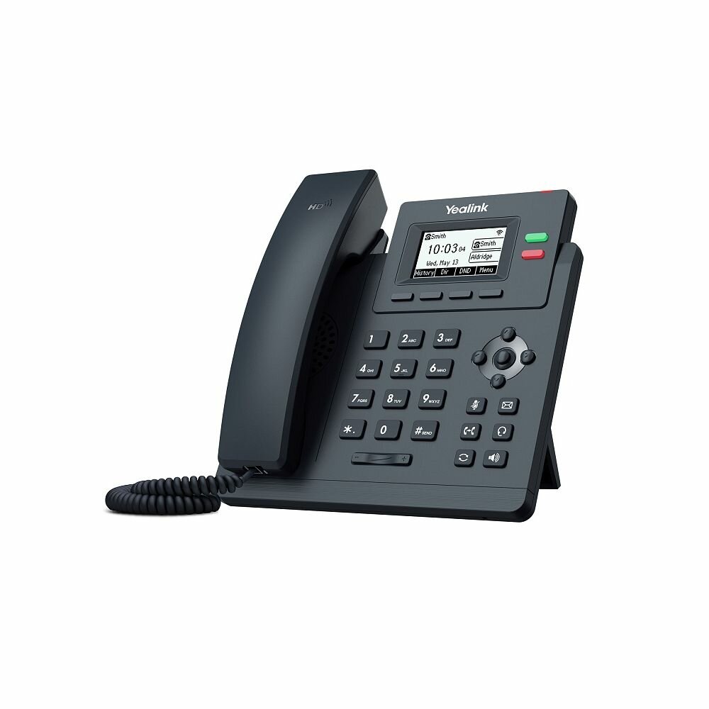 IP-телефон Yealink SIP-T31W 2 SIP аккаунта Wi-Fi монохромный 23 дюйма дисплей 132 x 64 конференция на 5 абонентов PoE поддержка EHS.