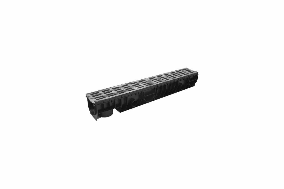 Ecoteck Лоток MEDIUM 100.125 h145 с решеткой пластиковой кл. В125 46631