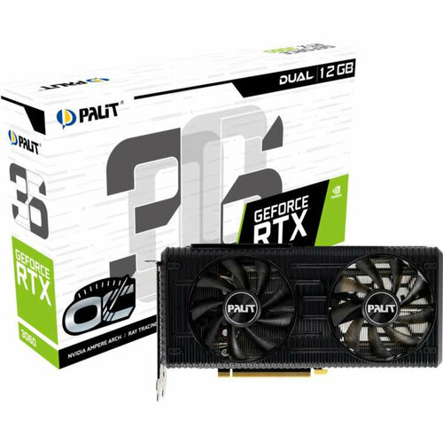 Видеокарта Palit PCI-E 40 PA-RTX3060 DUAL OC 12G NV RTX3060 12Gb 192bit GDDR6 132015000HDMIx1DPx 40870₽