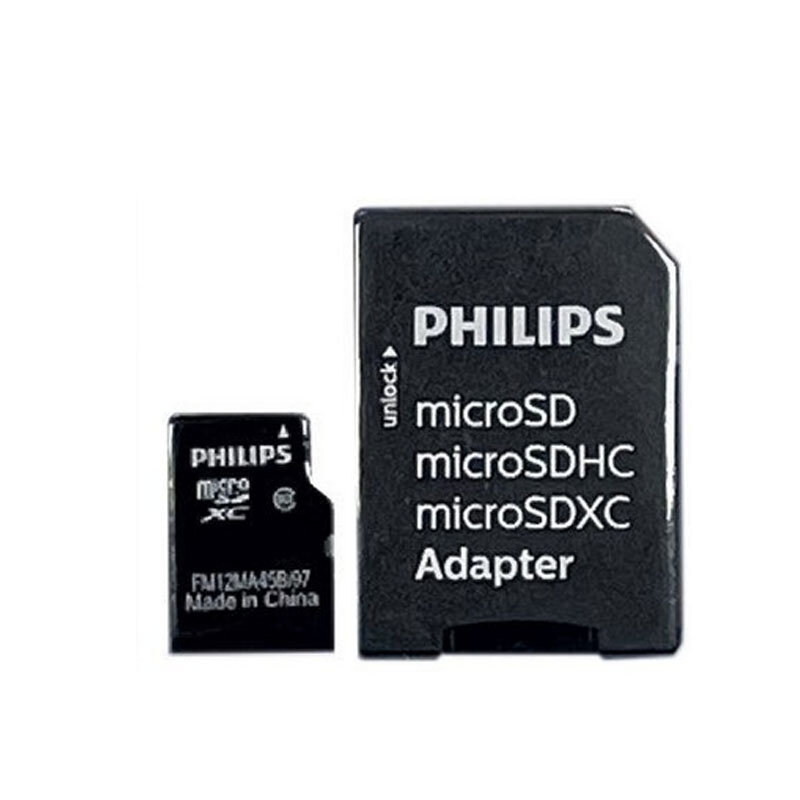 Micro SD 128GB PHILIPS microSDHC Class 10 (SD адаптер) FM12MA45B/97 — фото 1