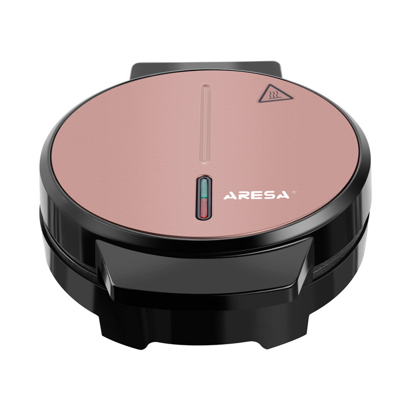 Вафельница ARESA AR-2805 черно-розовый