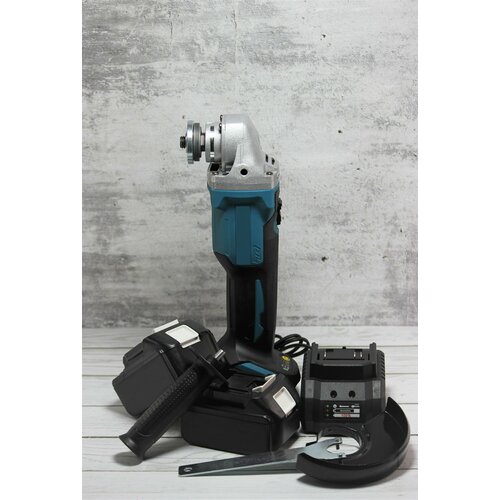 Аккумуляторная УШМ угловая шлифовальная машина 36 В 6 Ач Li-Ion 2 АКБ болгарка 125 мм бесщеточный мотор кейс 658300₽