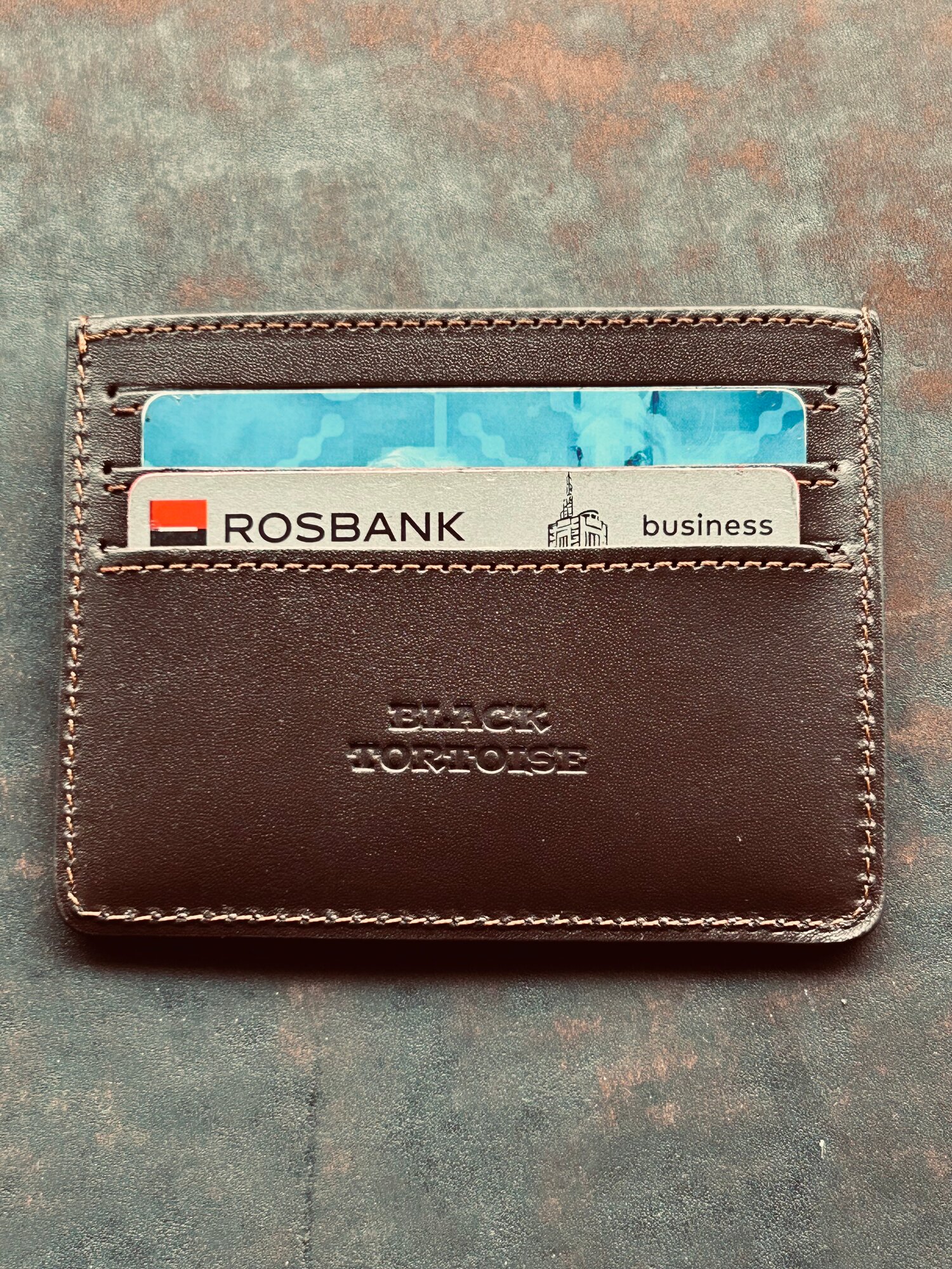 Картхолдер Black Tortoise, фактура гладкая, коричневый — фото 1