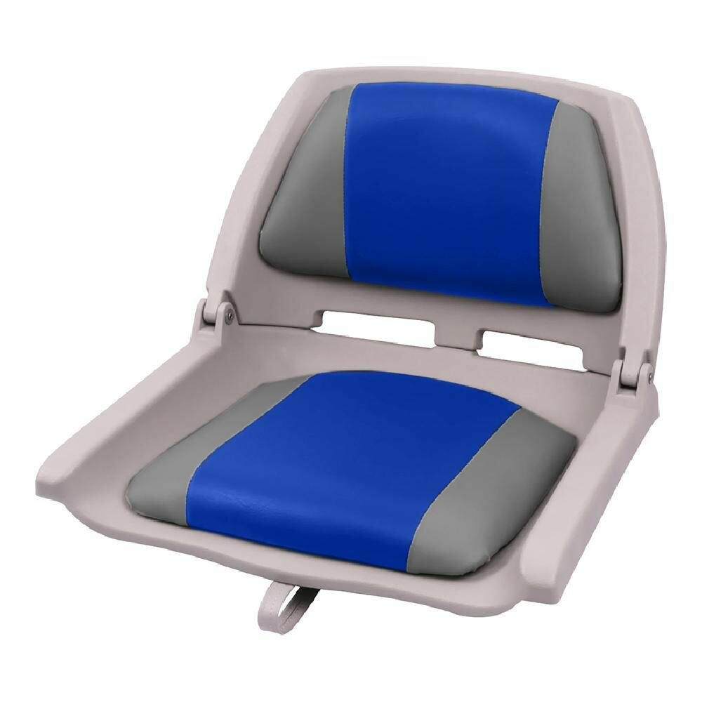 Кресло для лодок Skipper складное, с мягкими накладками, 515*460*380 мм, пластик, серый/синий
