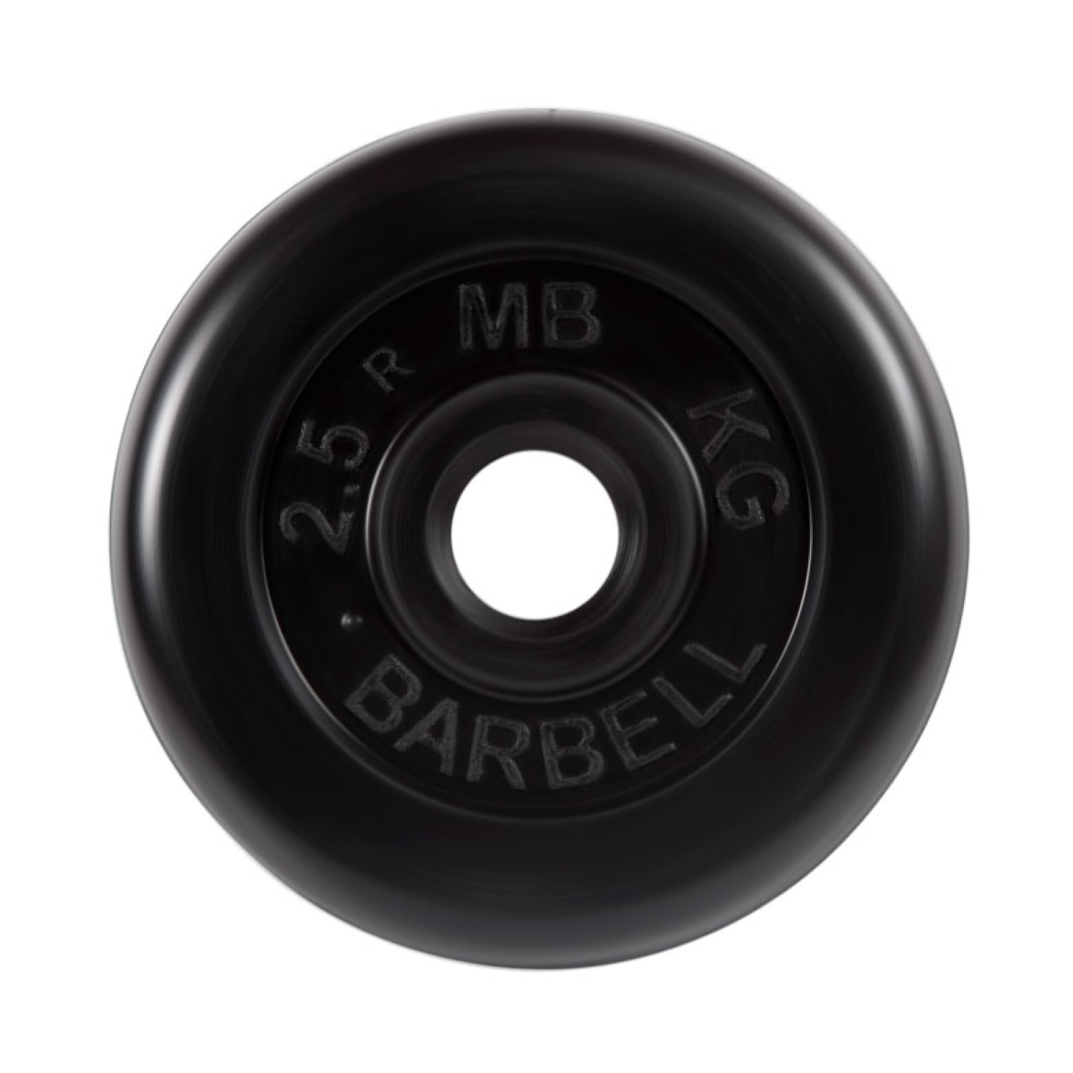 Диски для штанги 'Стандарт' 2,5 кг обрезиненный чёрный. MB BARBELL MB-PltB26-2,5