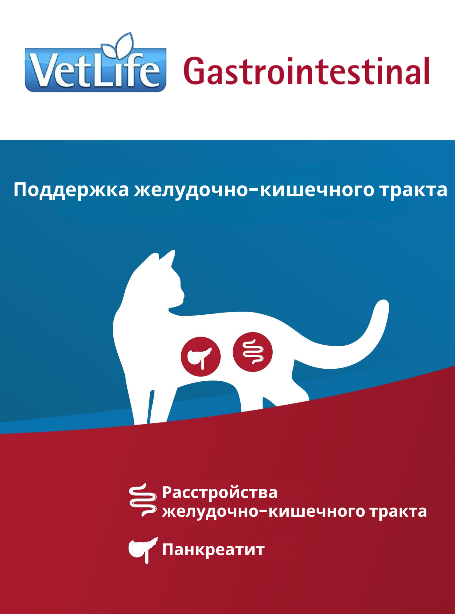 Изображение Farmina Vet Life Cat Gastrointestinal сухой корм для взрослых кошек при заболеваниях желудочно-кишечного тракта - 400 г