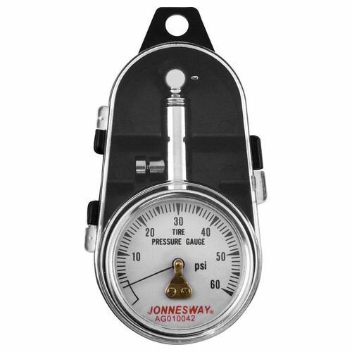JONNESWAY AG010042 Манометр для шин аналоговый металлический 5-60PSI в футляре Jonnesway ag010042