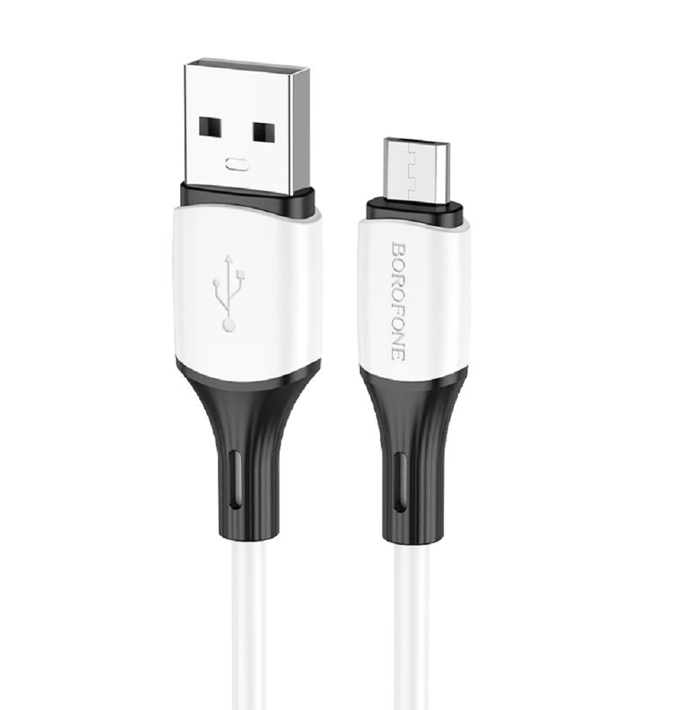 Кабель для зарядки Borofone BX79 USB-A - Micro USB, 1 м, белый, 2,4 A