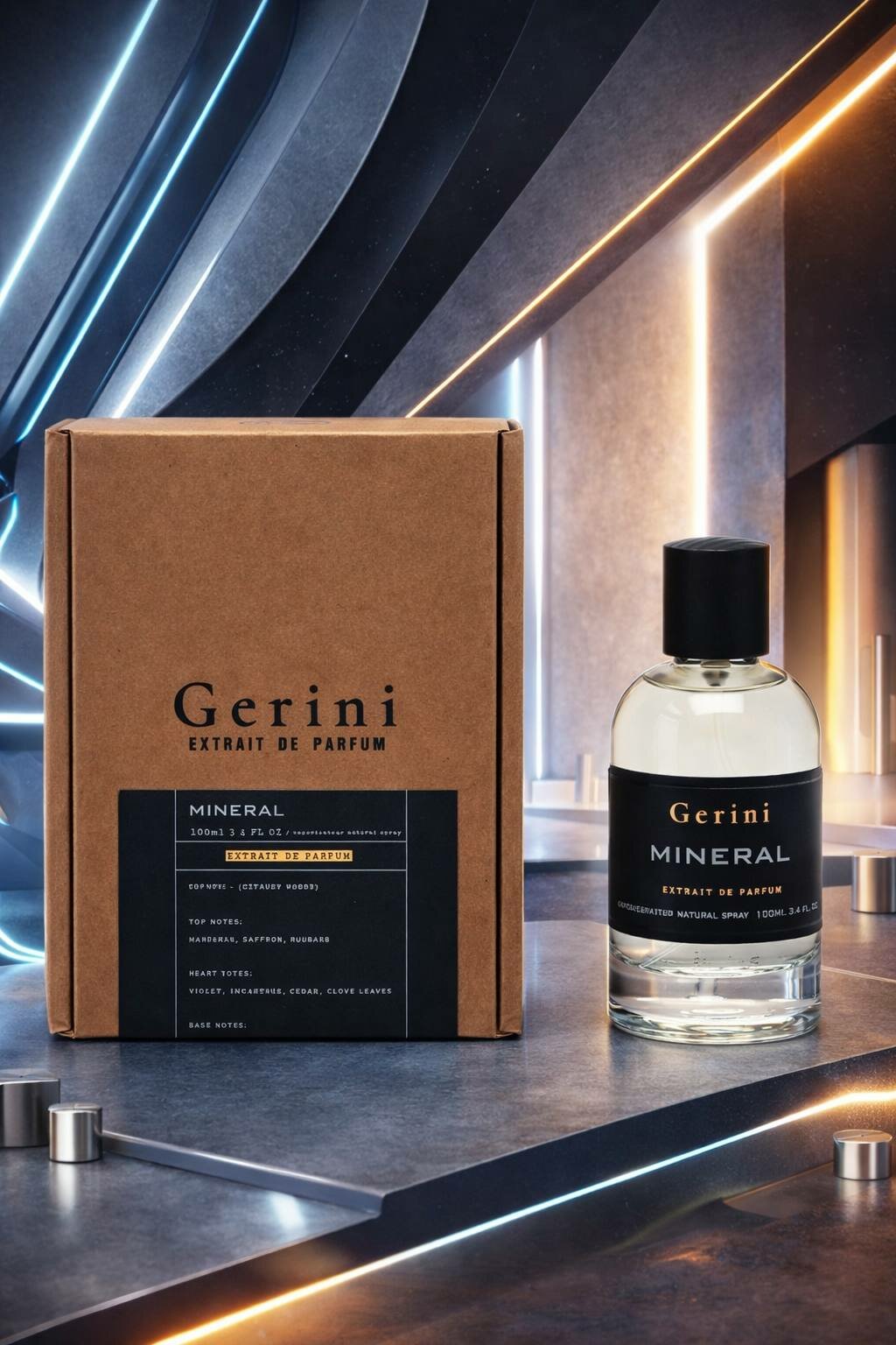 Парфюмированная вода для мужчин и женщин, GERINI MINERAL 100ML, франция
